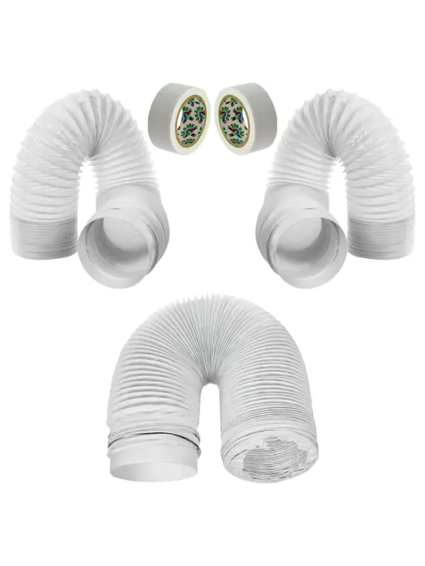 5‑Piece 3 m PVC Air Conditioner Duct Extension Hose Kit