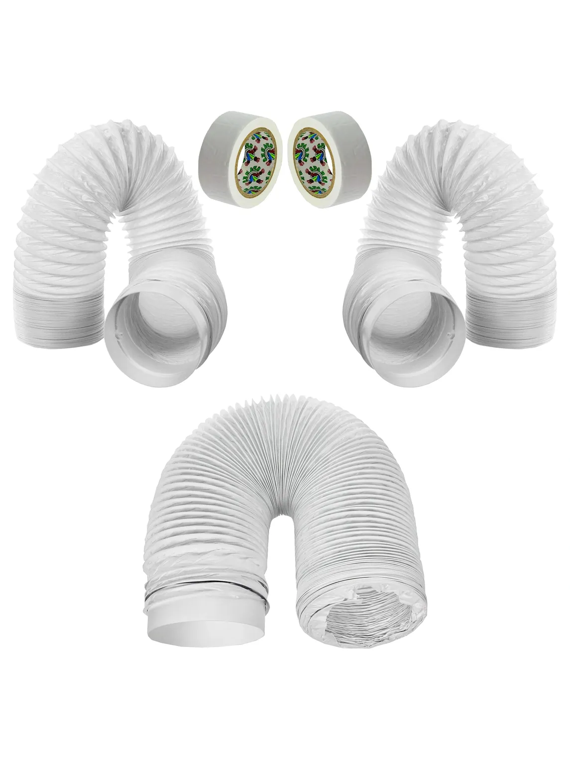 5‑Piece 3 m PVC Air Conditioner Duct Extension Hose Kit
