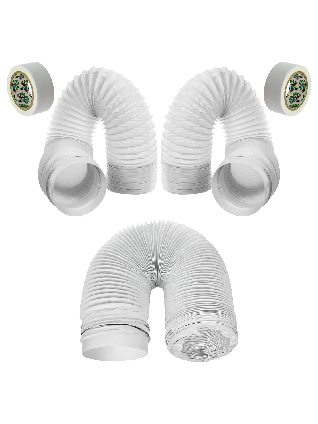 5-Piece 3m PVC Duct Hose Extension Kit for Toshiba Air Conditioner