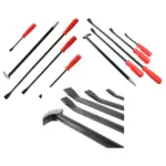 5-Piece Jumbo Crowbar Set – Long Rolling-Heel Pry Bars, Drop-Forged