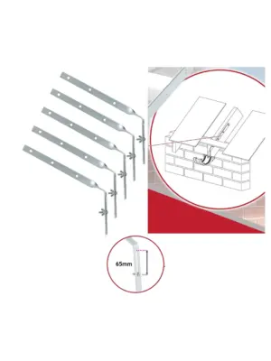 5 x 300mm Galvanized Steel Gutter Rafter Brackets – Fascia Support