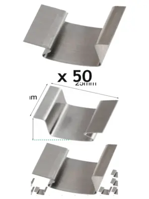 50 Stainless Steel Greenhouse Glass Glazing Sprung Clips for Windows