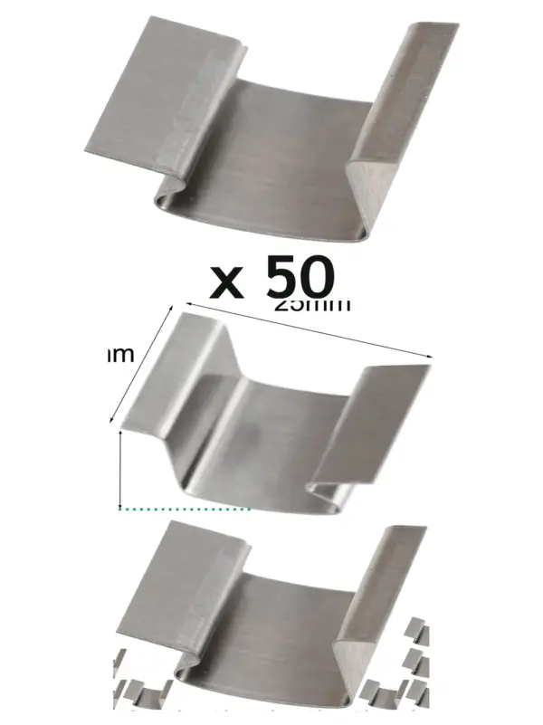 50 Stainless Steel Greenhouse Glass Glazing Sprung Clips for Windows