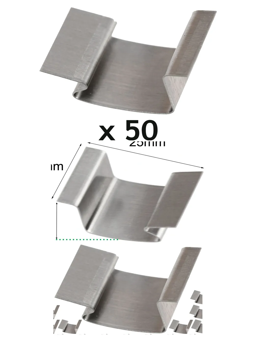 50 Stainless Steel Greenhouse Glass Glazing Sprung Clips for Windows