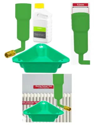 500ml Central Heating Inhibitor with Radiator Funnel & Drain Tube