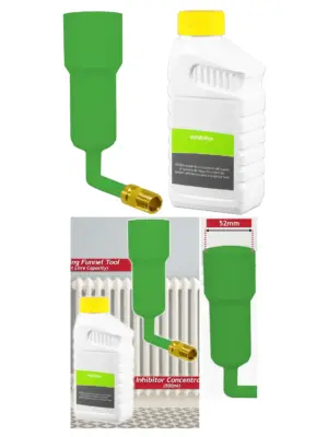500ml Heating Inhibitor Anti-Corrosion Liquid and Dosing Funnel