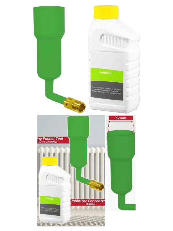500ml Heating Inhibitor Anti-Corrosion Liquid and Dosing Funnel