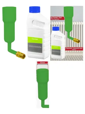 500ml Heating Radiator Flush Cleaner: Sludge & Rust Remover + Funnel
