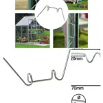 500pcs Greenhouse Spring Wire Clips for Glass Pane & Frame Fixing