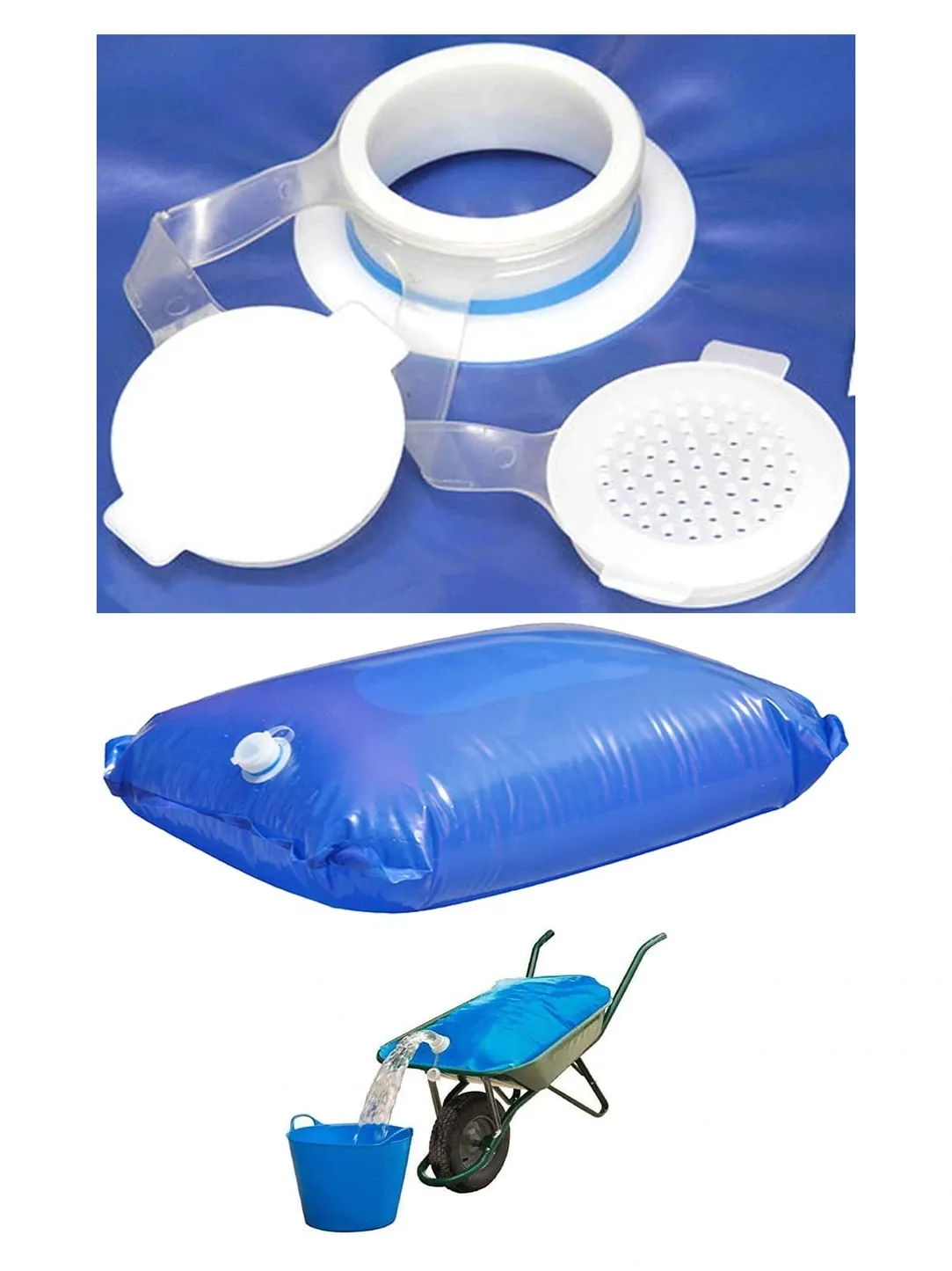 50L Garden & Farm Water Bag with Wheelbarrow Carrier & Pour Spout