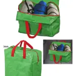 50L Green Car Trunk Organizer Bag – Large Travel Storage for Boot