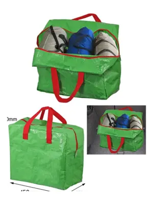 50L Green Car Trunk Organizer Bag – Large Travel Storage for Boot