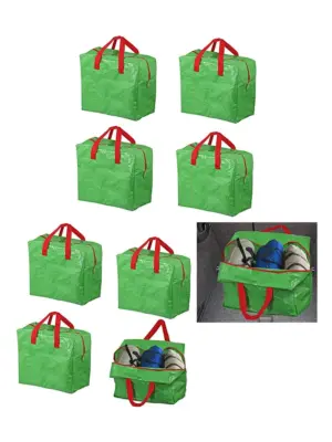 50L Green Car Trunk Organizer Set – 4 Travel Storage Bags