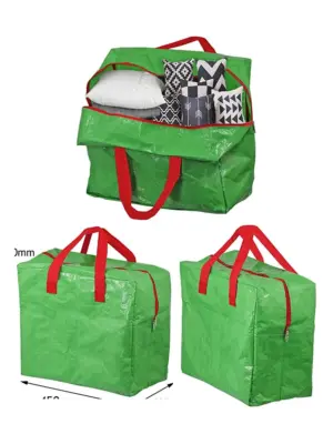50L Green Duvet & Pillow Storage Bag – Large Bedding Organizer