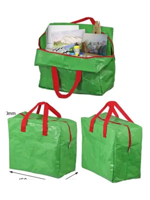 50L Green Large Art Supplies Organizer Tote for Painting & Drawing