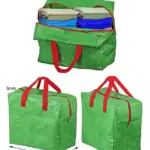 50L Green Large Closet Organizer Bag for Clothes & Shoes
