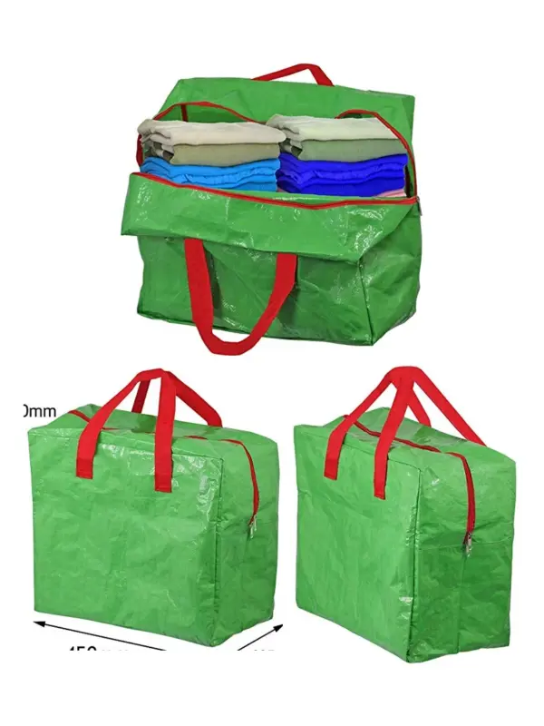 50L Green Large Closet Organizer Bag for Clothes & Shoes