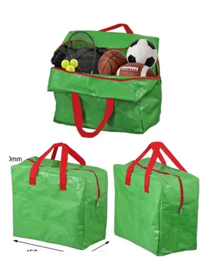50L Green Sports Ball Organizer – Football/Rugby/Hockey/Cricket/Tennis