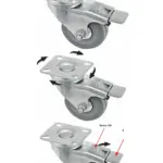 50mm Heavy-Duty Swivel Caster with Brake for Furniture & Trolleys