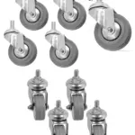 50mm M10 Threaded Swivel Caster Wheels – Non‑Marking Trolley Set 4pcs
