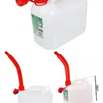 5L Plastic Fuel Jerry Can – Clear/Opaque with Extension Spout