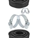 5m 25mm Flexible Dust Extractor Hose with 2 Universal Clamps
