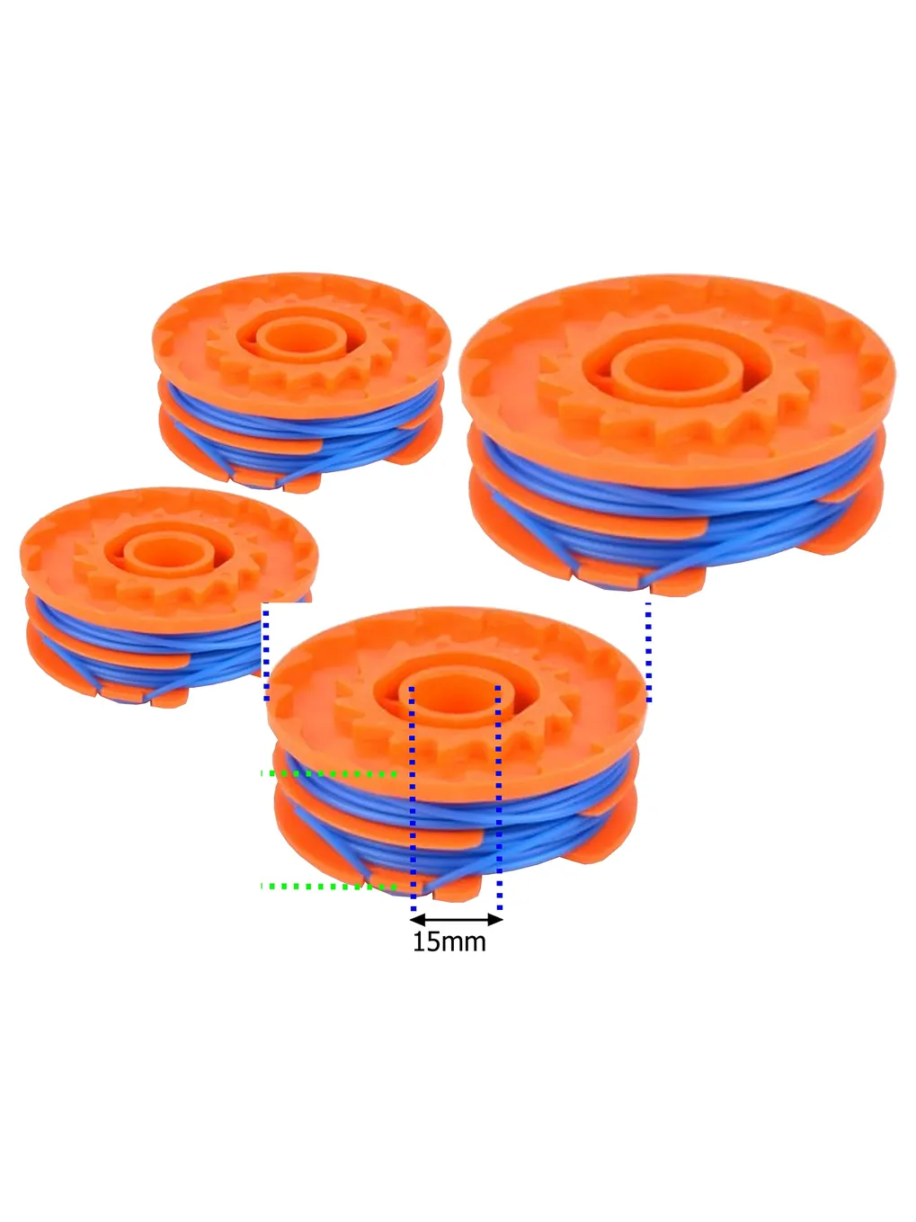 5m Dual Cutting Line and Spool Set for Qualcast Trimmer 2 Pack