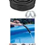 5m Flexible Corrugated Garden & Pond Hose – 32mm ID with 2 Clamp Clips