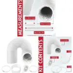 5m Flexible Insulated Vent Duct PVC with Aluminum Foil Lining