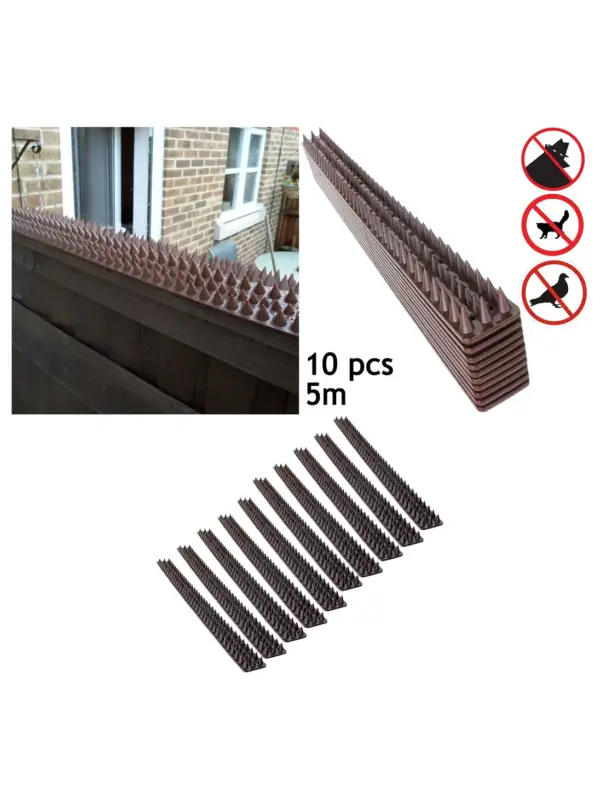 5m Garden Fence Security Spikes – Bird & Climbing Deterrent, 10 Pack