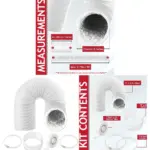 5m Insulated PVC Vent Hose for Range Hood – Aluminum Foil Duct Kit