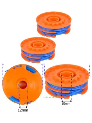 5m Twin Line and Spool Replacement for Titan TTB820GGT Trimmer 2 Pack