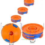 5m Twin Line & Spool for Titan TTB820GGT Garden Trimmer - Pack of 3