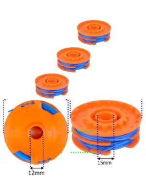 5m Twin Line & Spool for Titan TTB820GGT Garden Trimmer - Pack of 3