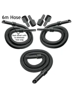6 m Extra‑Long Shark Vacuum Pipe Hose Extension Kit – 3 Adapters