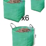 6 Pack Heavy Duty Large Garden Waste Bags – Tear-Resistant