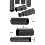 6‑Pack Stanley Dust Extraction Adapters for Sander & Planer – 26‑38mm