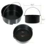 6‑Piece Ninja Air Fryer Baking Pan Set – Fits AF100/AF160, Bread Ready