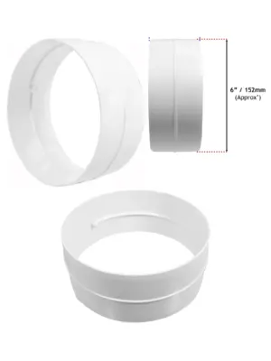 6" Vent Hose Extension Adapter – Duct Pipe Outlet Ring, 152mm