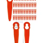 60pcs Plastic Blades for STIHL FSA45 Cordless Grass Strimmer