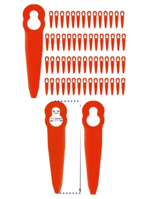 60pcs Plastic Blades for STIHL FSA45 Cordless Grass Strimmer