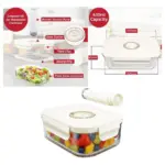 630ml Small Vacuum-Sealed Glass Food Jar with Clip Lid & Hand Pump