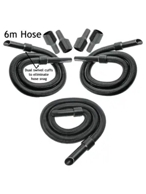 6m Extra-Long Karcher Vacuum Extension Hose with 3 Adapters