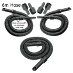 6m Extra Long Sealey Vacuum Hose Extension Kit with 3 Adapters
