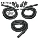 6m Extra Long Vacuum Hose Extension Kit for Wickes – 3 Adapters