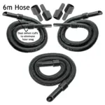 6m Extra Long Vacuum Hose Kit for Titan Cleaner – 3 Adapters