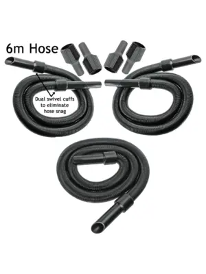 6m Extra‑Long Vax Vacuum Cleaner Hose Kit with 3 Adapters