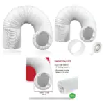 6m PVC Air Conditioner Vent Hose Extension Kit 5‑Pipe Set for Bush AC