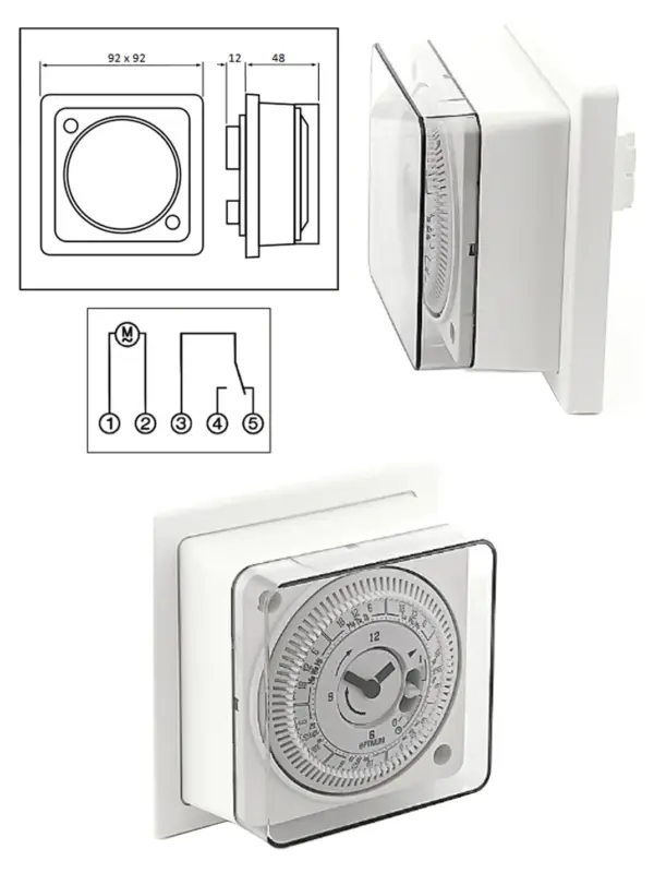7-Day Programmable Wall Plug Timer – Single Outlet Surface-Mount Switch
