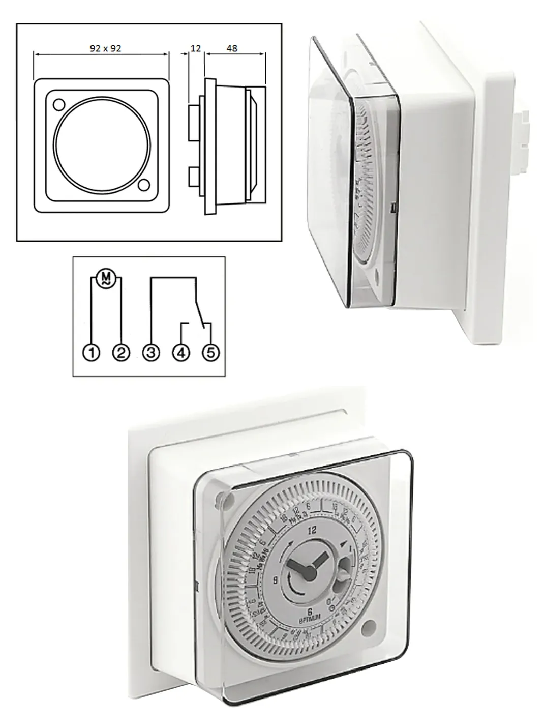 7-Day Programmable Wall Plug Timer – Single Outlet Surface-Mount Switch